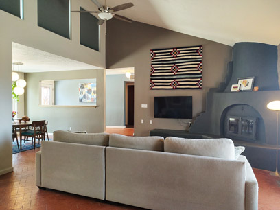 Living room to dining